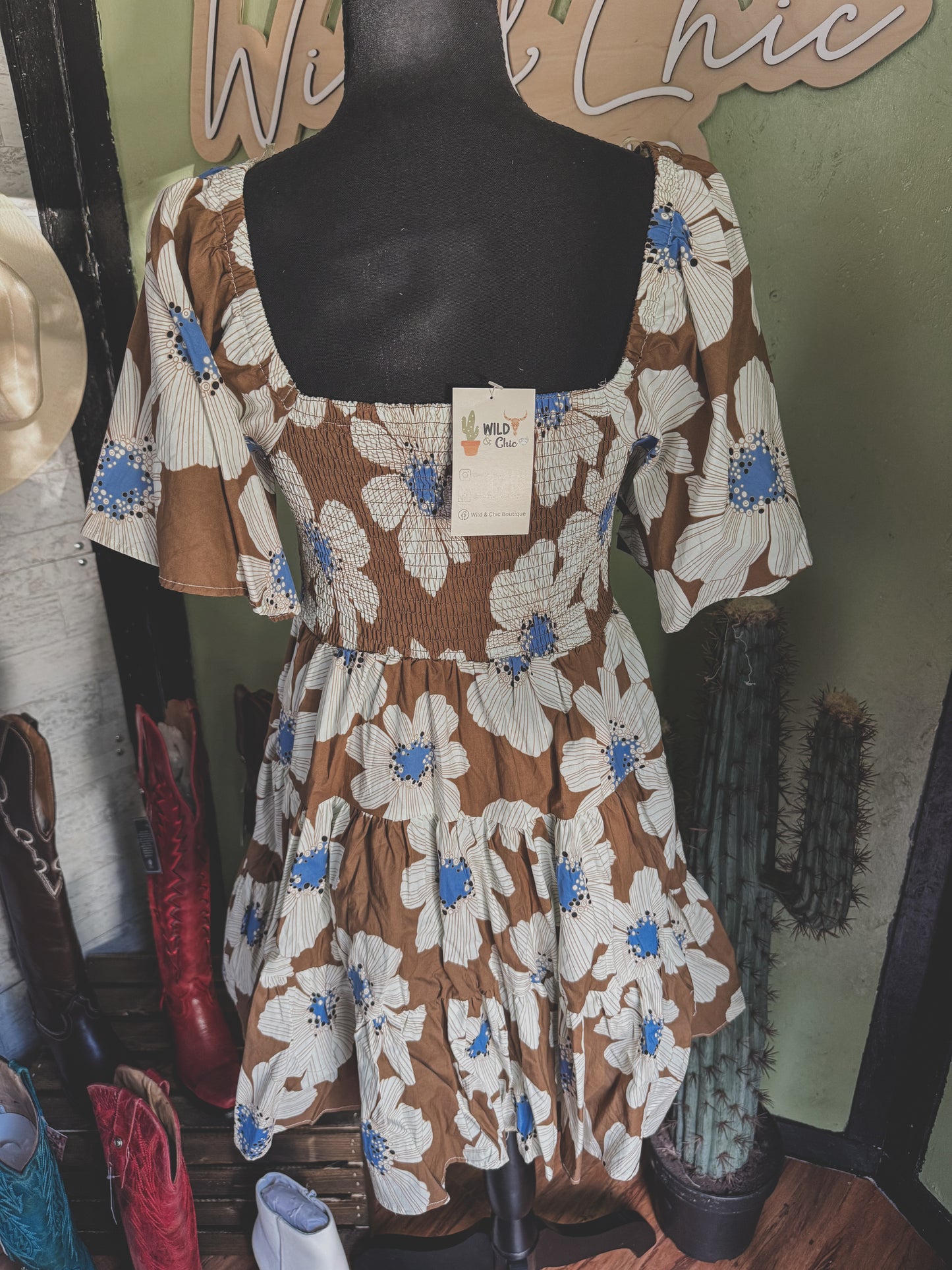 The Daisy Dress - Brown