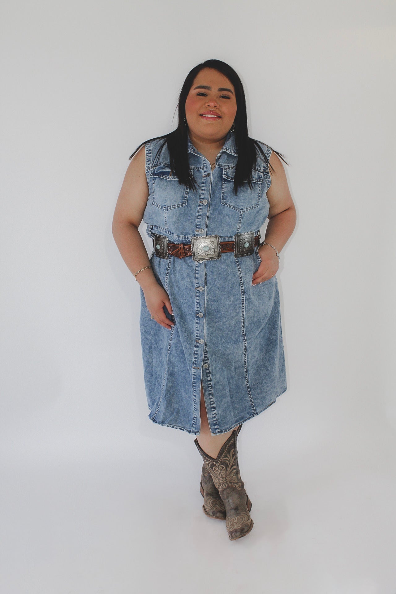 Country Girl Denim Dress wildandchicboutique Country Girl Denim Dress wildandchicboutique