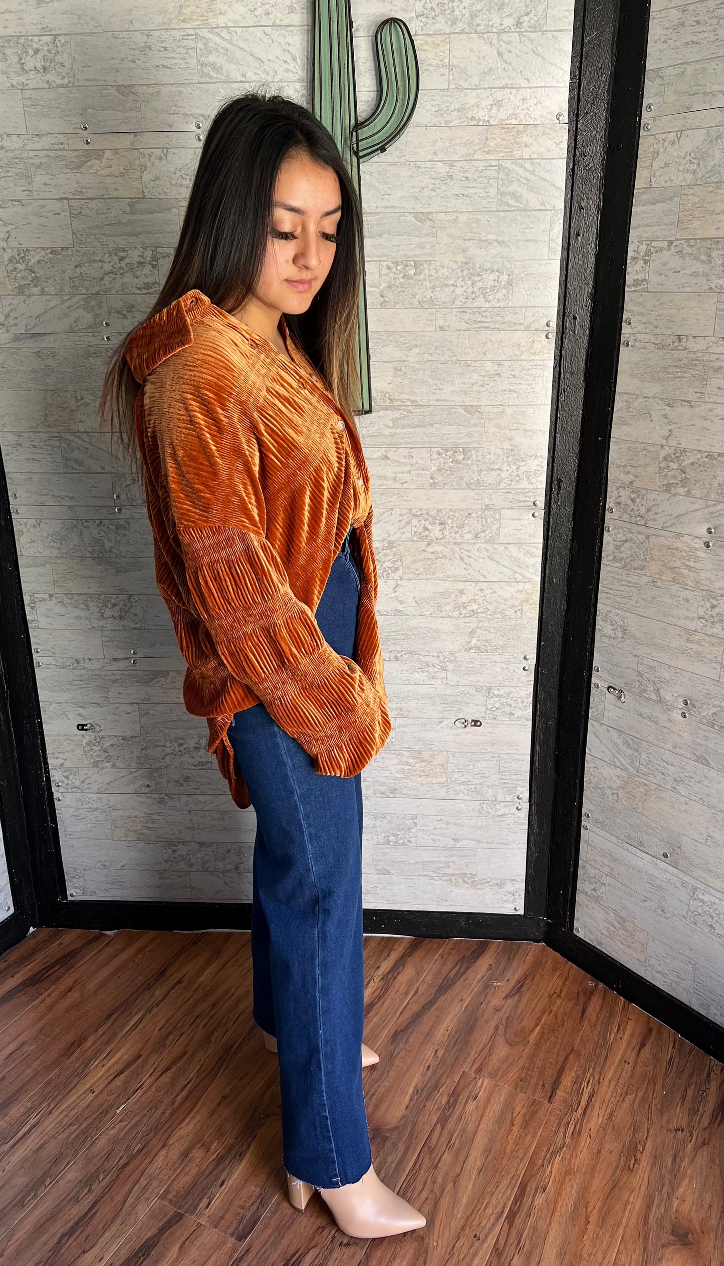 Country Rust Velvet Shirt