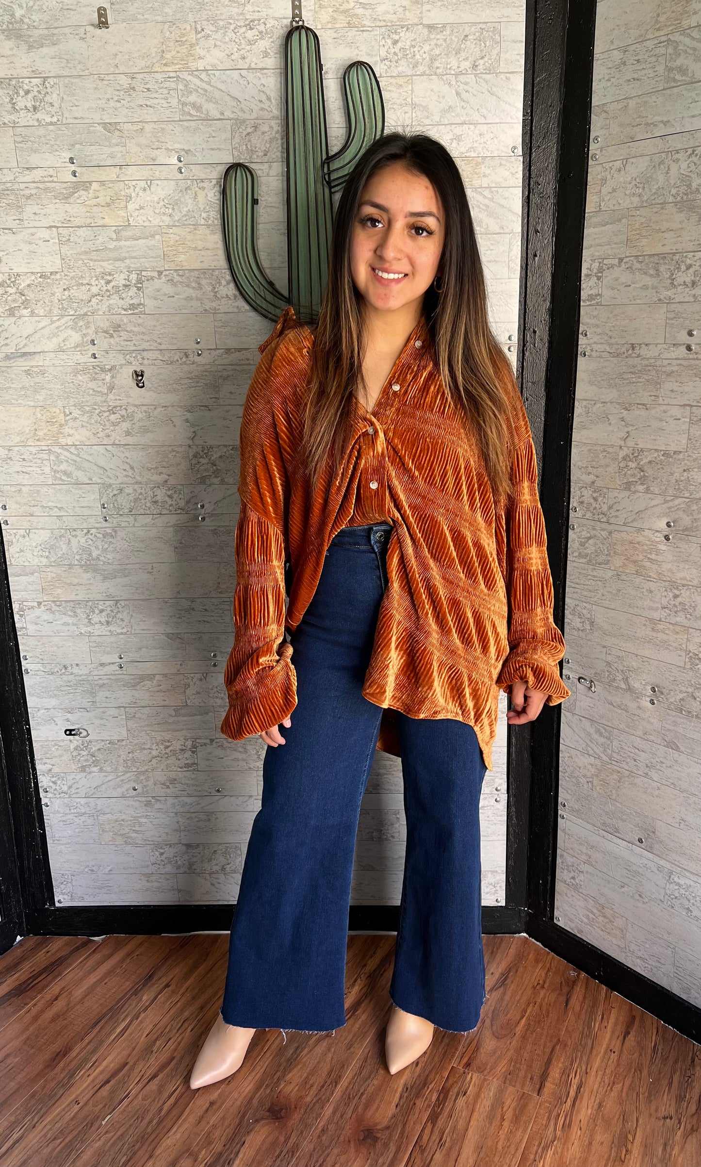 Country Rust Velvet Shirt