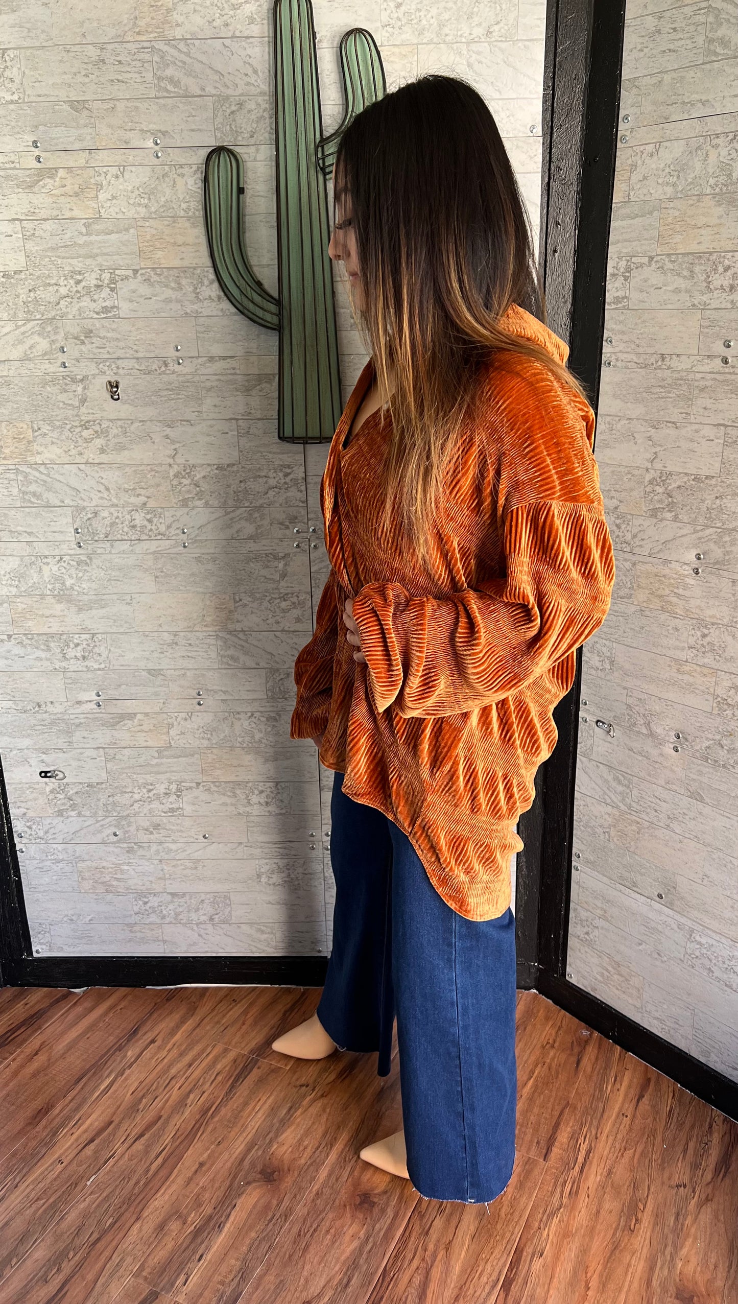 Country Rust Velvet Shirt