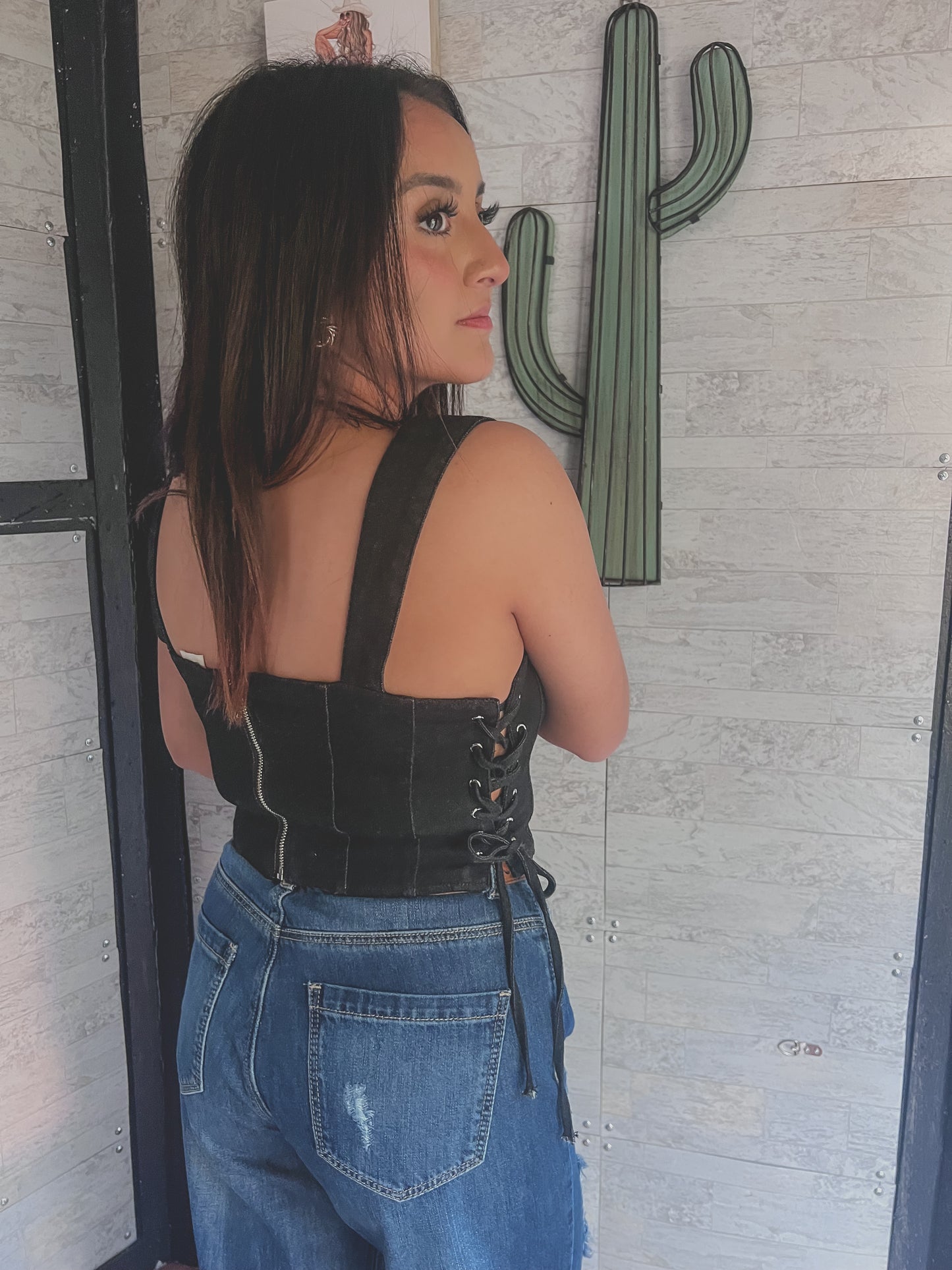 Punchy Cowgirl Denim Bustier