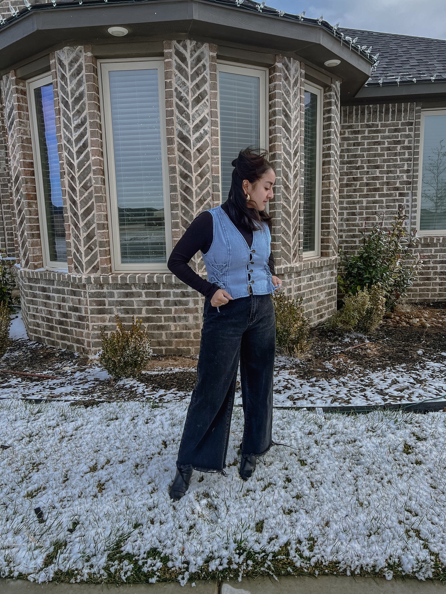 Vintage Style Denim Vest