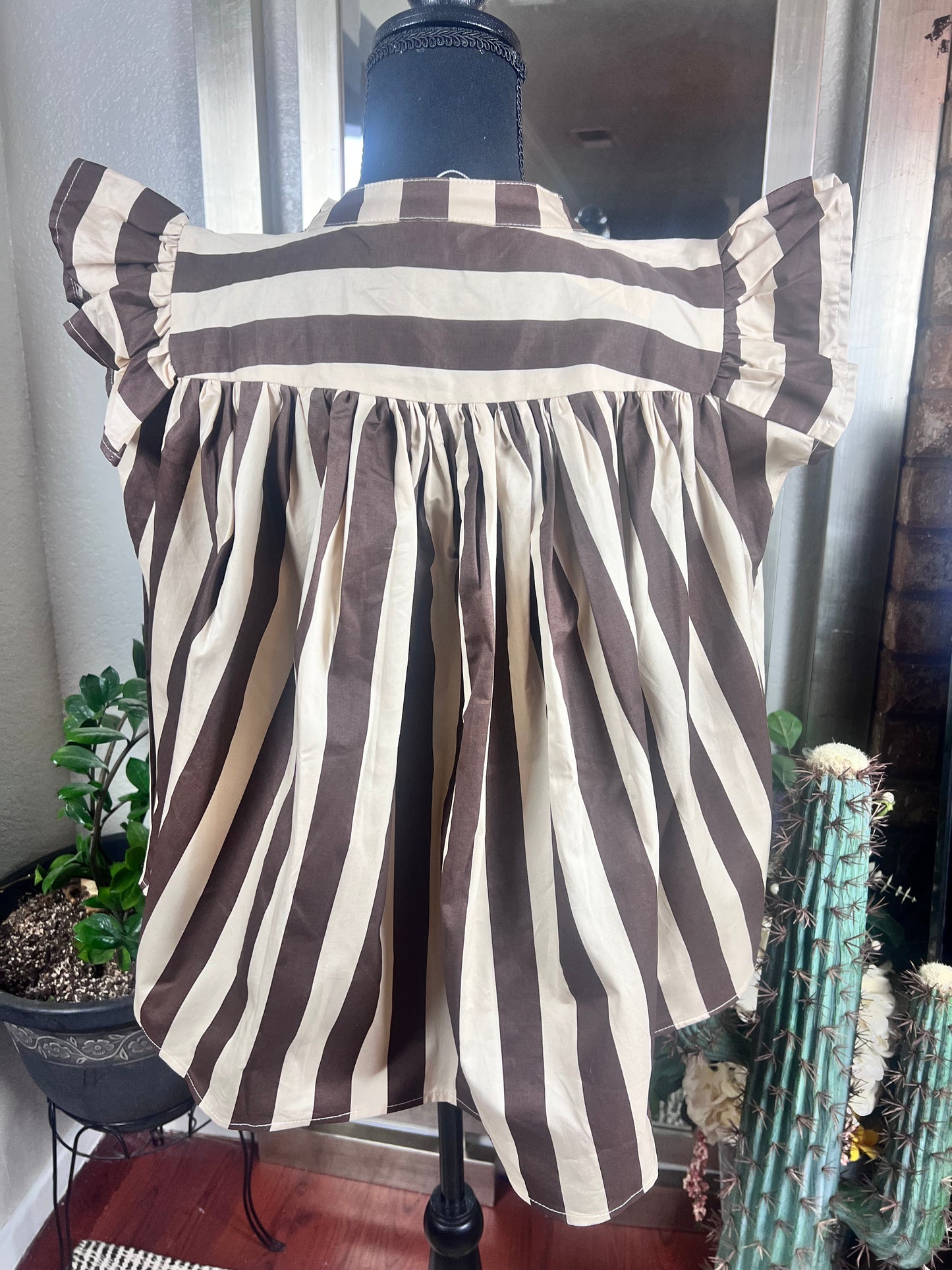 Sierra Striped Flutter Top