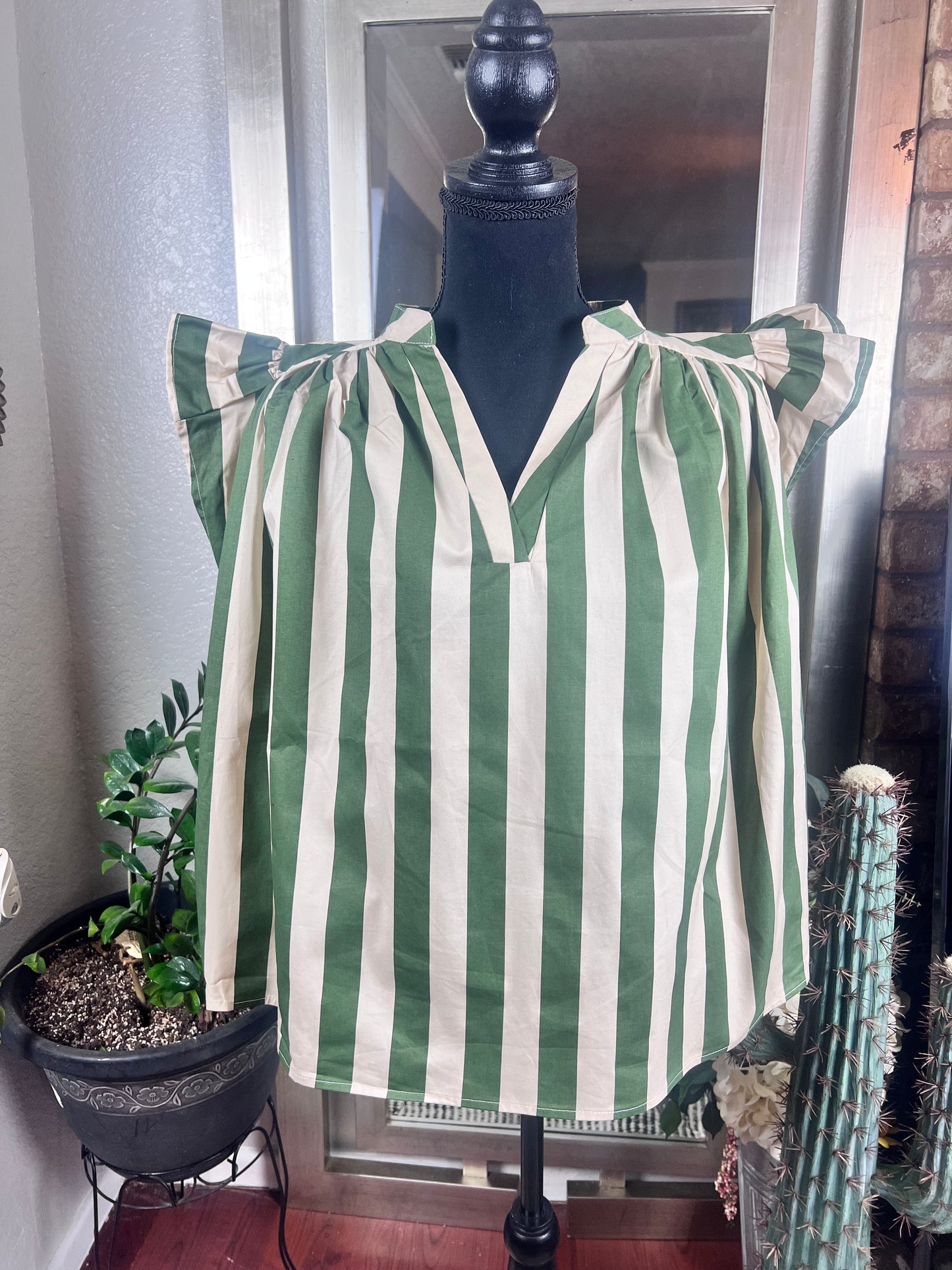 Sierra Striped Flutter Top