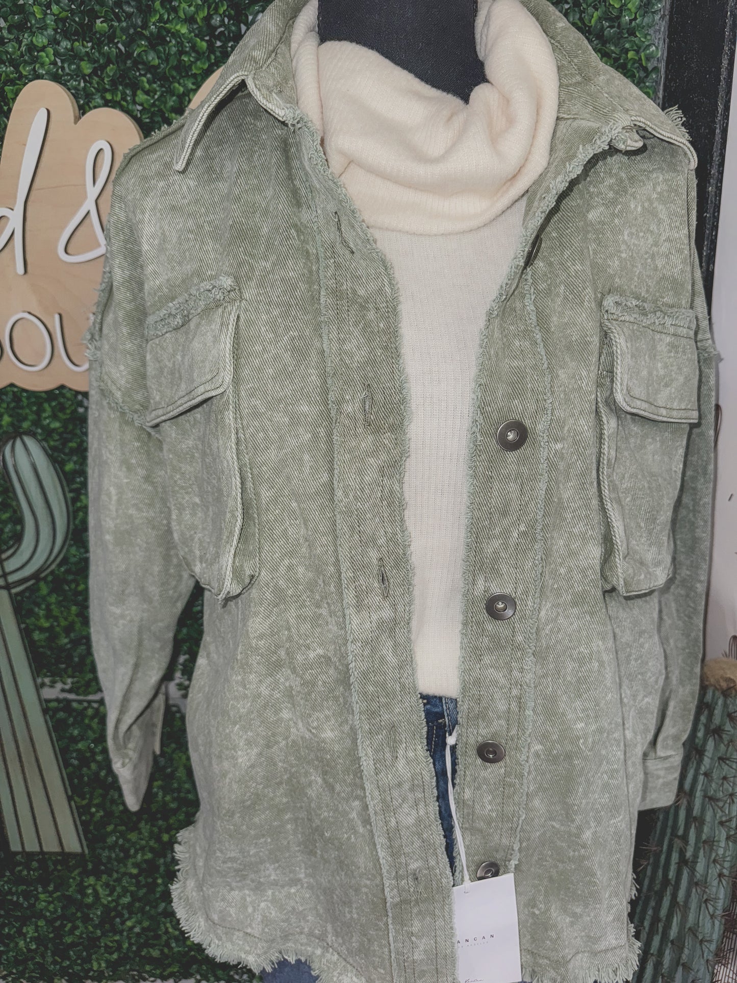 Serene In Sage Shacket