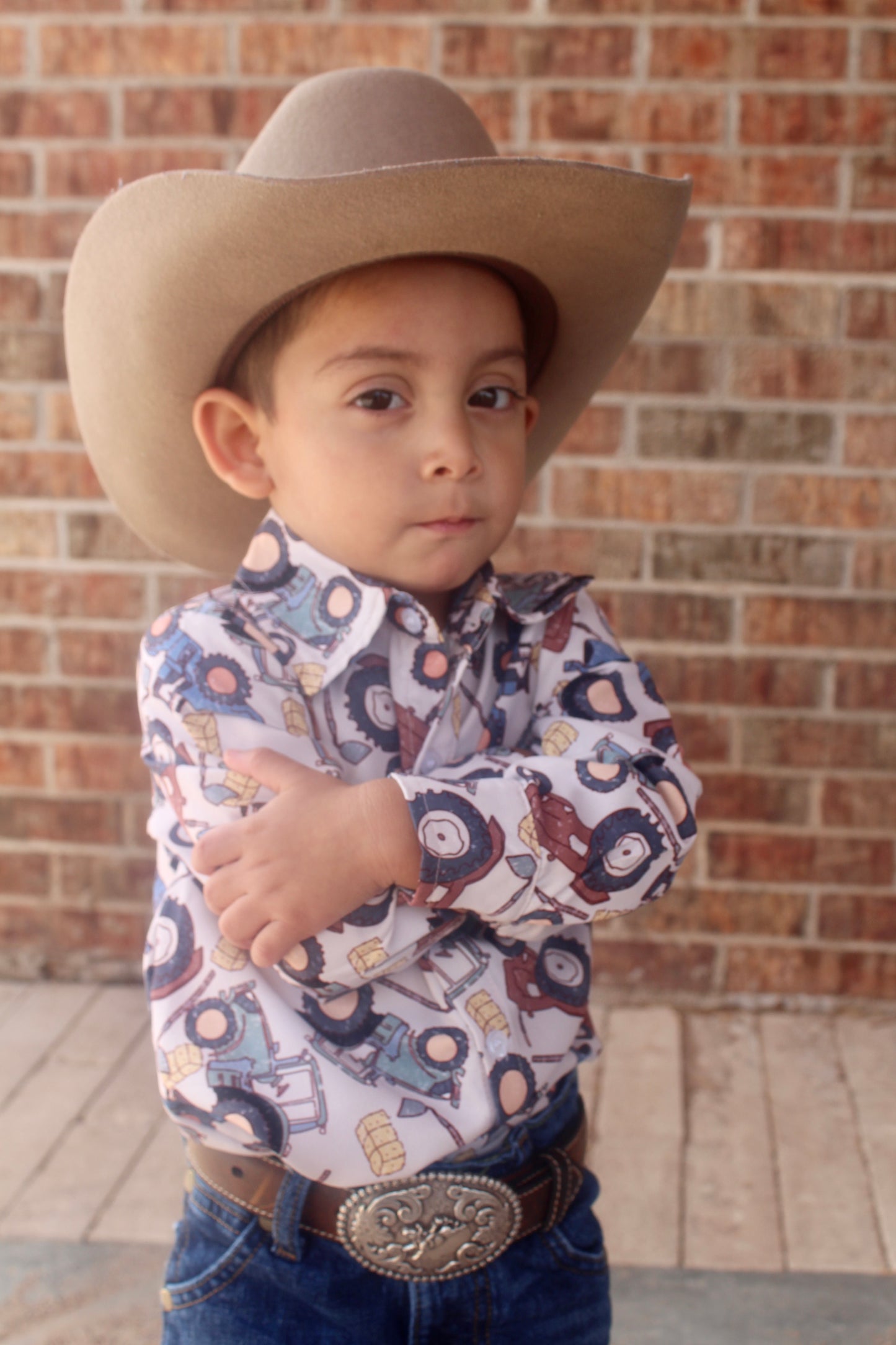 Printed Button Down Shirt